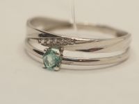 Серебряное кольцо с натуральным бериллом - 225