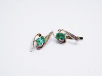 Серебряные серьги 925 пробы с Уральскими бериллами 1.01 карат - 44