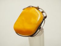 Серебряное кольцо с Янтарём - 216