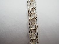Серебряная цепь 50 см. плетение Бисмарк - 4