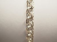 Серебряная цепь 65 см. плетение Бисмарк - 8