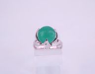 Серебряное кольцо 925 пробы с натуральным бериллом 9.0 карат - 79