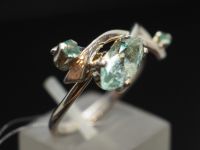 Серебряное кольцо с бериллами - 119